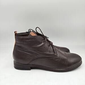 Regarde le Ciel Boots Womens 41 Ankle Chukka Booties Brown Leather Lace Up Boots